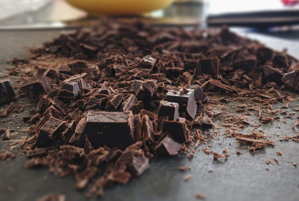 Dark chocolate that is known to contain magnesium and antioxidants that reduce stress.